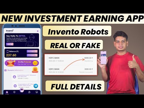 Invento Robots New Earning App | Invento Robots Withdrawal proof | Invento robots app New update