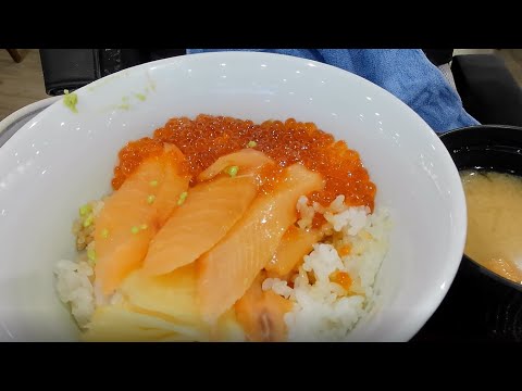 #019 電動車椅子隊長が行く！サーモンといくら丼ランチ