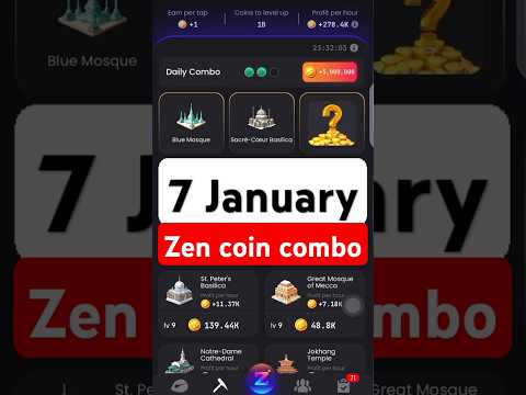 ZenCoin daily combo 7 January ZenCoin bot daily comboZen Coin daily combo cardsZenCoin daily