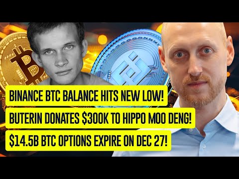 Options Expiration, Binance Outflow, Buterin's Generosity, OTC Trading Records, Stocks Year Review