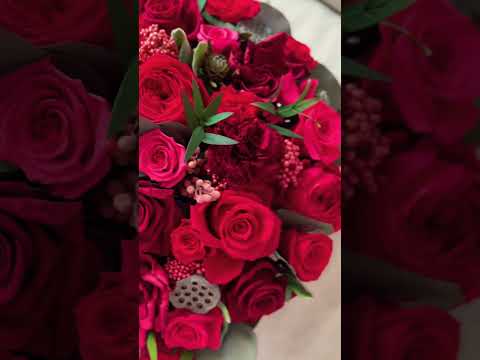 🌺 Топовый букет из красных стабилизированных роз 🌺 #florist