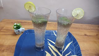 Refreshing Lemon-Mint Juice with Chia seeds | சியா புதினா ஜூஸ்| Easy detoxing drink #lemonmintjuice