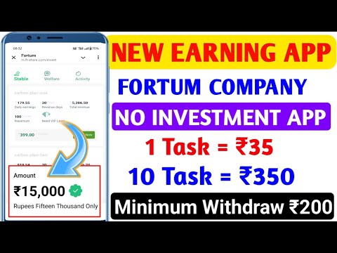 NEW Earning App 2024 | How to Earn money online at Home | FORTUM earning App 2024 |