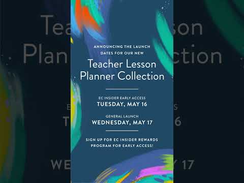 It's finally here: the first look at the 23-24 EC Teacher Lesson Planner Collection cover designs! 🍎