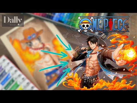 HOW TO DRAW PORTGAS D. ACE [ONE PIECE] 🏴‍☠️🔥✨