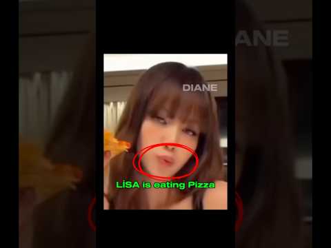 Lisa is eating Pizza 🍕 #kpop #blackpink #lisa #asmr #eating #pizza