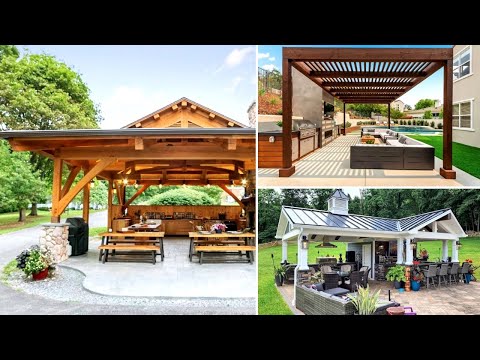 Covered Outdoor Kitchen Design (59+) Beautiful Ideas for Patio and Backyard