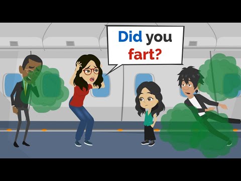 Never FART on the Plane, Nora! | Easy English conversation practice | Nora English