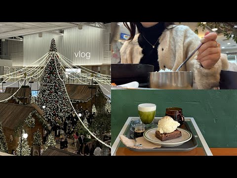 vlog. 冬の韓国旅行2泊3日🇰🇷 韓国のクリスマス🎅🏻the Hyundai Seoul, 屋台でトッポギ, センイル広告