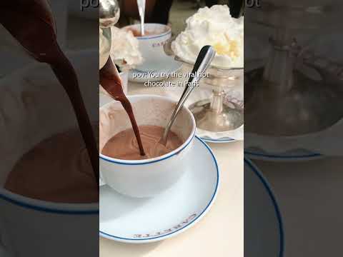 POV: Viral Hot Chocolate in Paris lives up to the hype #paris #travel #shorts