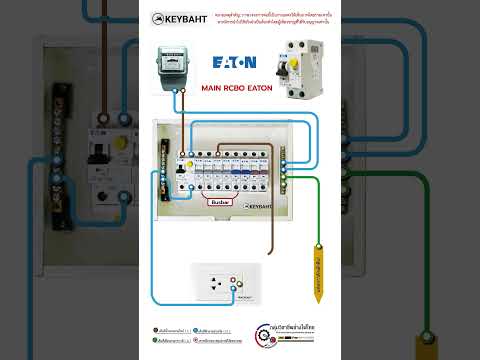 consumer unit wiring diagram Eaton brand #ไฟฟ้า #ช่างไฟฟ้า #electrical #diy #บ้านและสวน