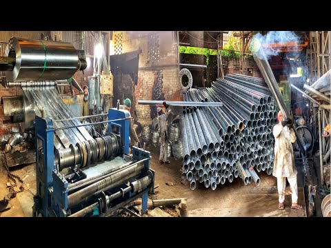 Stainless Steel Pipe Making in difrent process | Old man working Hard.