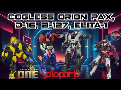 Yolopark AMK Series 13cm Transformers One Cogless Orion Pax, D-16, B-127 & Elita-1