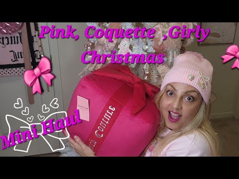 🎀Pink Christmas Beauty Room + Girly, Coquette Haul. 🎀