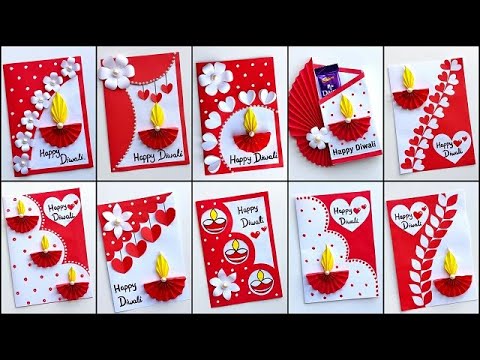 DIY Top 10 Diwali greeting cards 2023 / Handmade Diwali card making ideas  / Happy Diwali cards