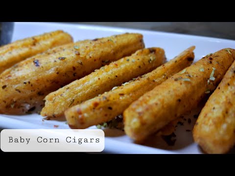 Baby Corn Cigars | Baby Corn Fritters | Quick Recipe