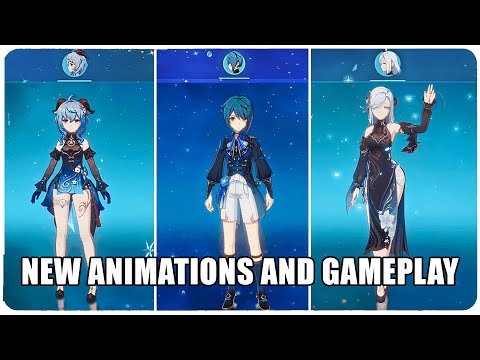 v4.4 Ganyu, Shenhe And Xingqiu - IN GAME Skins Showcase | First Look | Genshin Impact