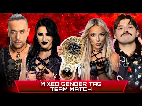 WWE 2K24 • Mixed Gender Tag Team Match- Damian Priest Rhea Ripley VS Dominik Mysterio Liv Morgan|WWE