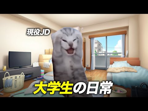 陰キャ女子大生の日常　#猫ミーム#猫マニ