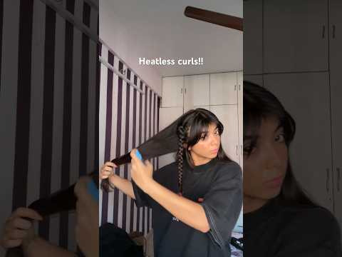 Heatless curly hair hack #hack