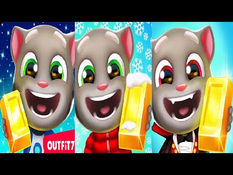 Talking Tom Gold Run New Update Christmas VS Halloween Planet Side World 2024 Santa Tom ZOMBIE BEN