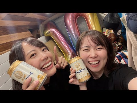 【㊗️10万人LIVE】ぜひ一緒に乾杯してください😆🍻ある場所からお届けします〜♪🚐