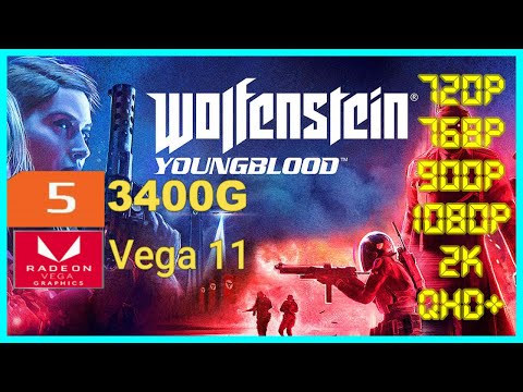 Wolfenstein: Youngblood | Ryzen 5 3400G Vega 11 2x8 (2666MHz) 16GB RAM