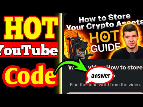 Hot wallet New video code answer today|What to store crypto?|Hot wallet New YouTube video code today