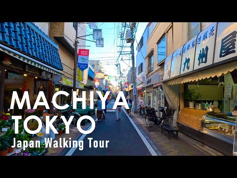 Japan walking tour in Tokyo Machiya 4K 60fps