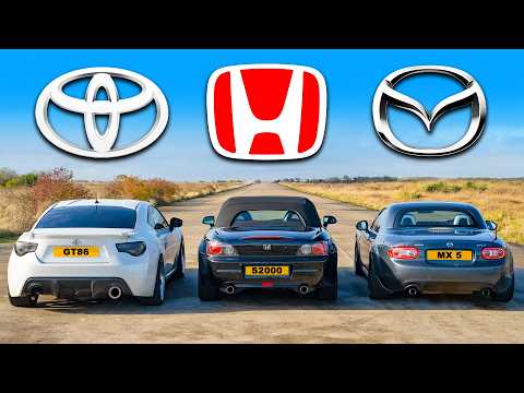 Honda S2000 v Supercharged GT86 & MX-5: DRAG RACE