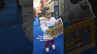 Our super reader in Karachi International Book Fair.#book #children #story #education #stories