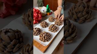 3 ingredient Chocolate Pine Cones - best Christmas dessert ever #explore #christmas #dessert