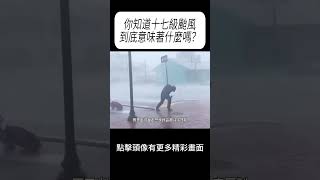 你知道十七級颱風，到底意味著什麼嗎？#科普 #漲知識