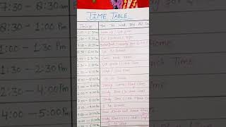 Study time table for class 9-10 l timetable for topper student #timetable #students #study