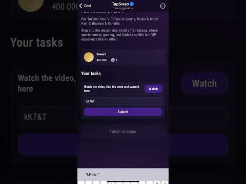 Fan Tokens Part 1 I Tapswap Code
