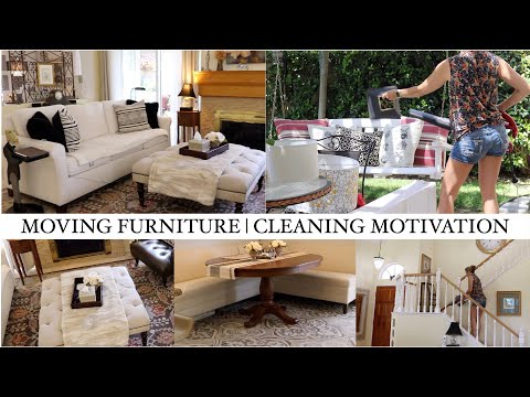 ALL DAY CLEAN WITH ME | NEW FURNITURE ARRANGEMENT