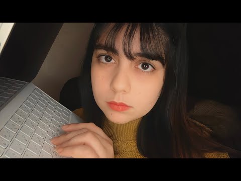 日本語 ASMR | 長くて無愛想なチェックインロールプレイ (タイピング、書く音、長い説明)