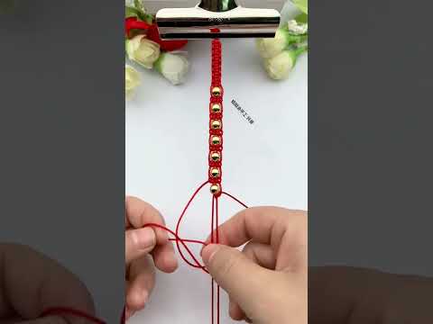 Learn in 5 seconds. Rope braiding skills sharing. Bracelet braiding introductory tutorial. Simpl