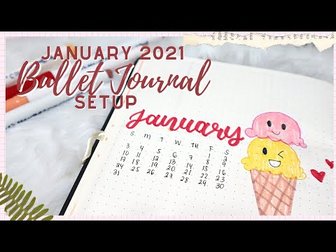 plan with me 🍦 | simple & easy january 2021 bullet journal setup (philippines) || siennanotes