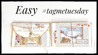 Book Page Envelopes with Tie Closure  #tagmetuesday