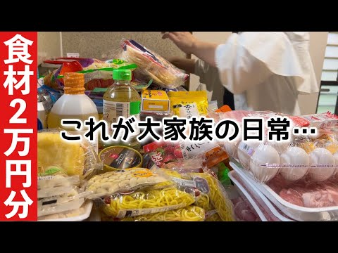 【大家族まとめ買い】激安スーパーで夏休み最後に大量購入！どんどん収納！