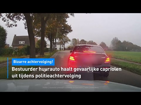 BIZAR!🤯 Bestuurder haalt gevaarlijke capriolen uit tijdens politieachtervolging | Hart van Nederland