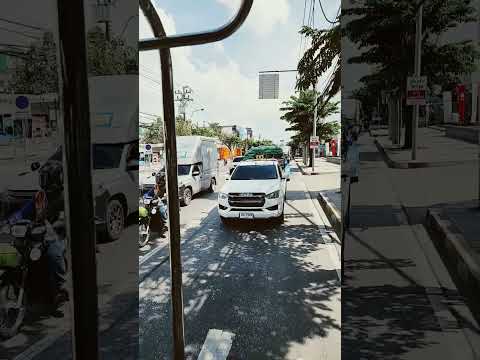 在泰國曼谷Srinagarindra路乘坐雙條車 #bangkoktravel #bangkok