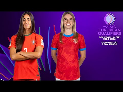 Reprise: Portugal 🇵🇹X🇨🇿 República Tcheca: Eliminatórias Da Euro Feminina 🏟🏆: 2-Fase; Jogo De Ida.