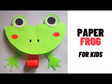 Paper frog puppet | craft ideas | paper puppet | puppet making ideas