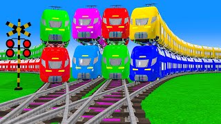 【踏切アニメ】あぶない電車 8 NEW  TRAIN 🚦 Fumikiri 3D Railroad Crossing Animation #1