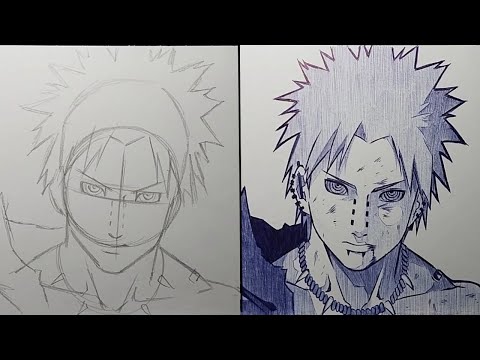 How To Draw Pain Step By Step - [Naruto Shippuden]