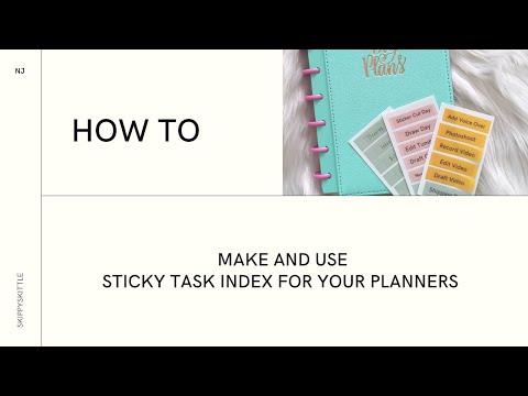 How to DiY Sticky Task Index for your Planners | Skippyskittle