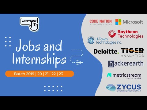 Jobs and Internship Opportunities | Batch 2020 | 21 | 22 | 23 | Apply Now