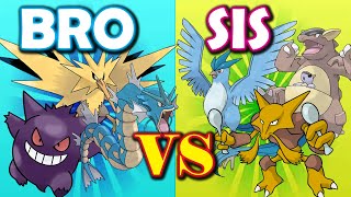 Bro vs Sis: WHO IS BETTER AT POKEMON?? *Pokemon Stadium 1 Battles!!*